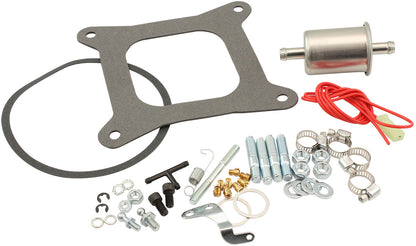 Aeroflow 750cfm 4-Barrel Street Carburettor with Vacuum Secondaries  Square bore 4150 Flange, Electric Choke, Silver Finish