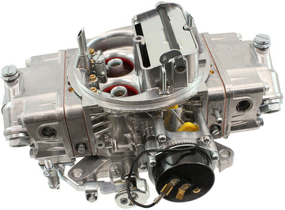 Aeroflow 600cfm 4-Barrel Double Pumper Carburettor with Mechanical Secondaries  Square bore 4150 Flange, Electric Choke, Silver Finish