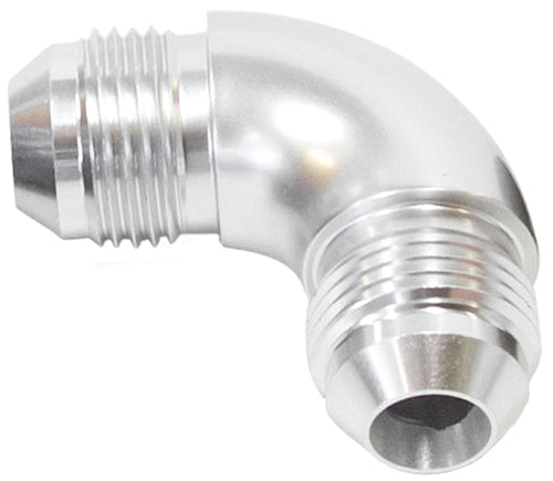 90° Full Flow AN Union -4AN   Silver Finish