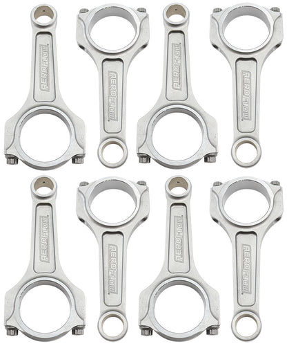Aeroflow Forged I-Beam Conrod Set, 5.700" Length  2.100" Journal, .927" Pin, ARP 7/16" Bolts. Fits S/B Chev