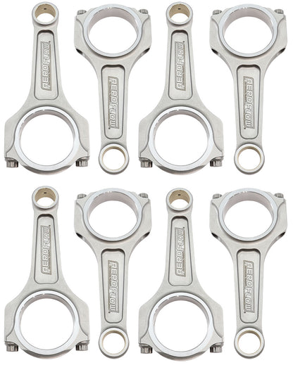 Aeroflow Forged I-Beam Conrod Set, 5.627" Length  2.124" Journal, .927" Pin, ARP 7/16" Bolts. Fits Holden 253-308