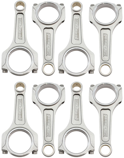 Aeroflow Forged I-Beam Conrod Set, 5.700" Length  2.124" Journal, .927" Pin, ARP 7/16" Bolts. Fits Holden 253-308