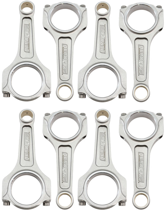 Aeroflow Forged I-Beam Conrod Set, 5.700" Length  2.124" Journal, .927" Pin, ARP 7/16" Bolts. Fits Holden 253-308