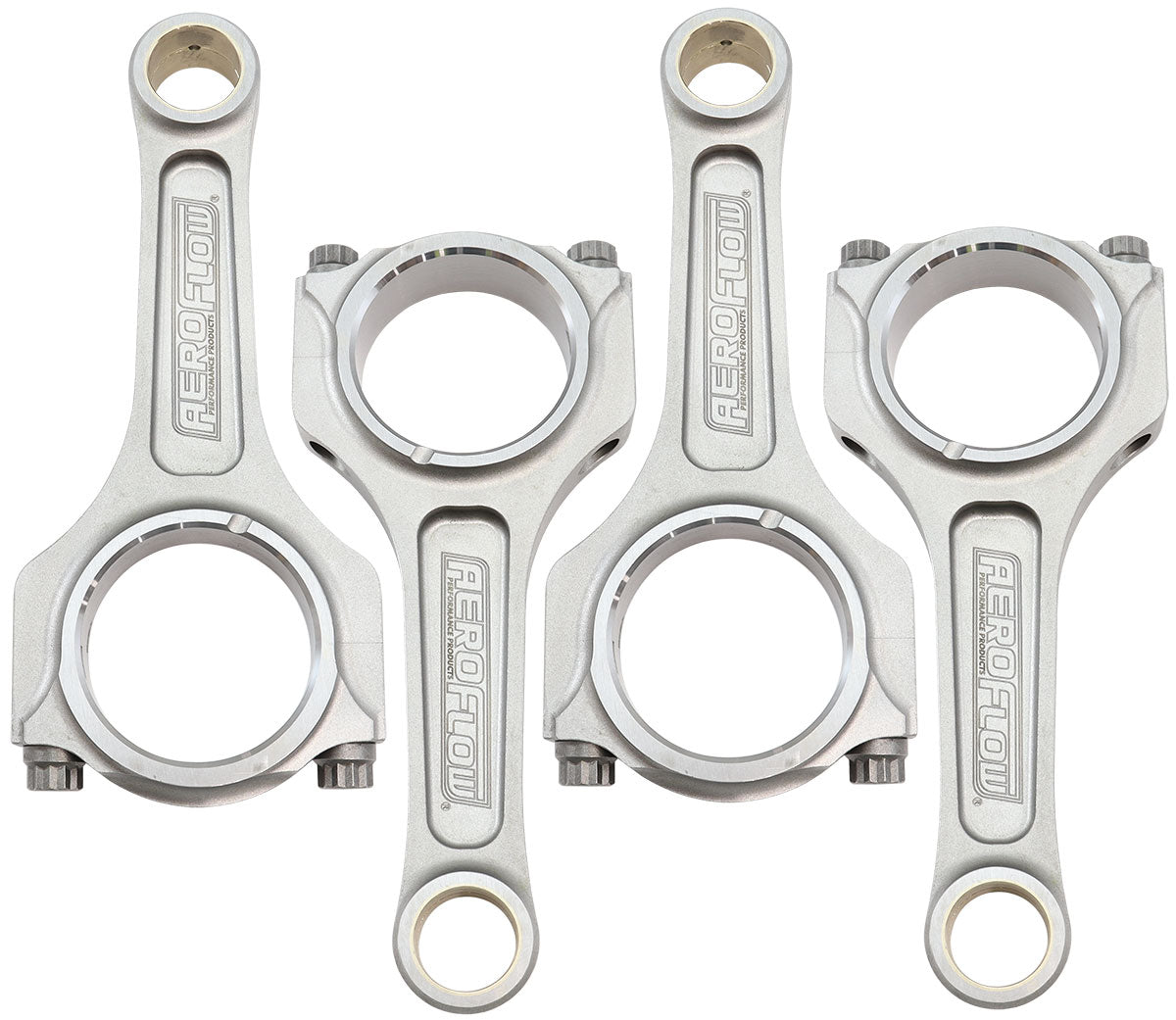 Aeroflow Forged I-Beam Conrod Set, 5.365" Length  1.888" Journal, .866" Pin, ARP 3/8" Bolts. Fits Nissan SR20