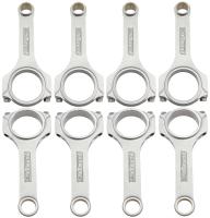 Aeroflow Forged H-Beam Conrod Set, 6.385" Length  2.100" Journal, .990" Pin, ARP 7/16" Bolts. Fits B/B Chev