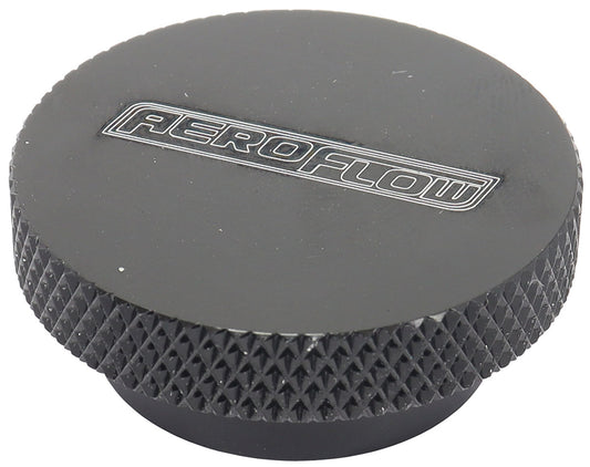 Black Billet Air Cleaner Nut 1/4" UNC  Low profile with a tall step down to suit Full Flow Air Cleaner Lid