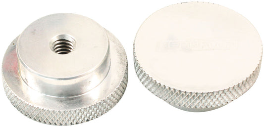 Polished Billet Air Cleaner Nut 5/16" UNC  Low profile with a tall step down to suit Full Flow Air Cleaner Lid