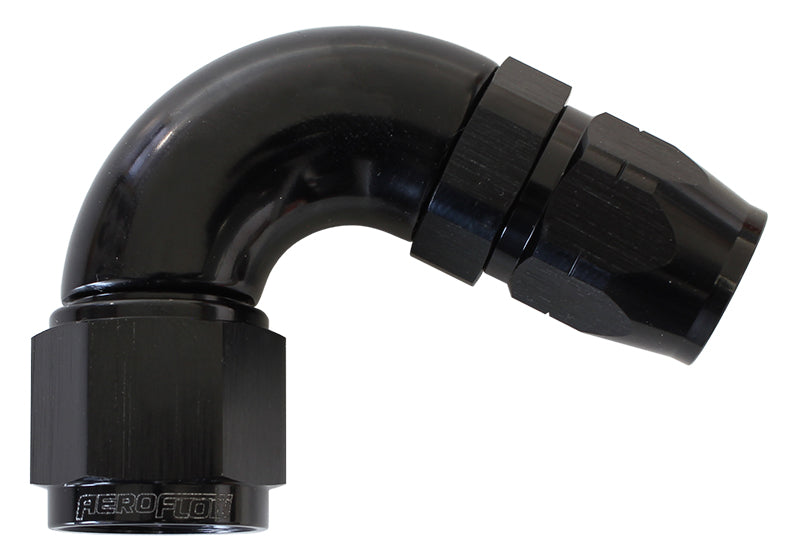 550 Series Cutter Style One Piece Swivel 120° Stepped Hose End -10AN to -12 Hose   Black Finish. Suits 100 & 450 Series Hose