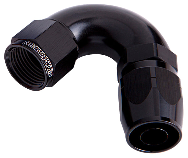 550 Series Cutter One-Piece Full Flow Swivel 120° Hose End -16AN   Black Finish. Suits 100 & 450 Series Hose