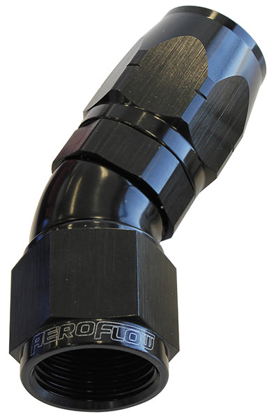 550 Series Cutter One-Piece Full Flow Swivel 30° Hose End -8AN   Black Finish. Suits 100 & 450 Series Hose