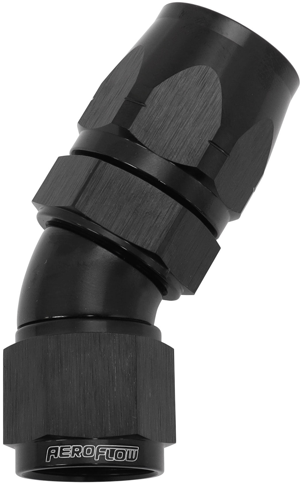 550 Series Cutter Style One Piece Swivel 30° Stepped Hose End -10AN to -12 Hose   Black Finish. Suits 100 & 450 Series Hose