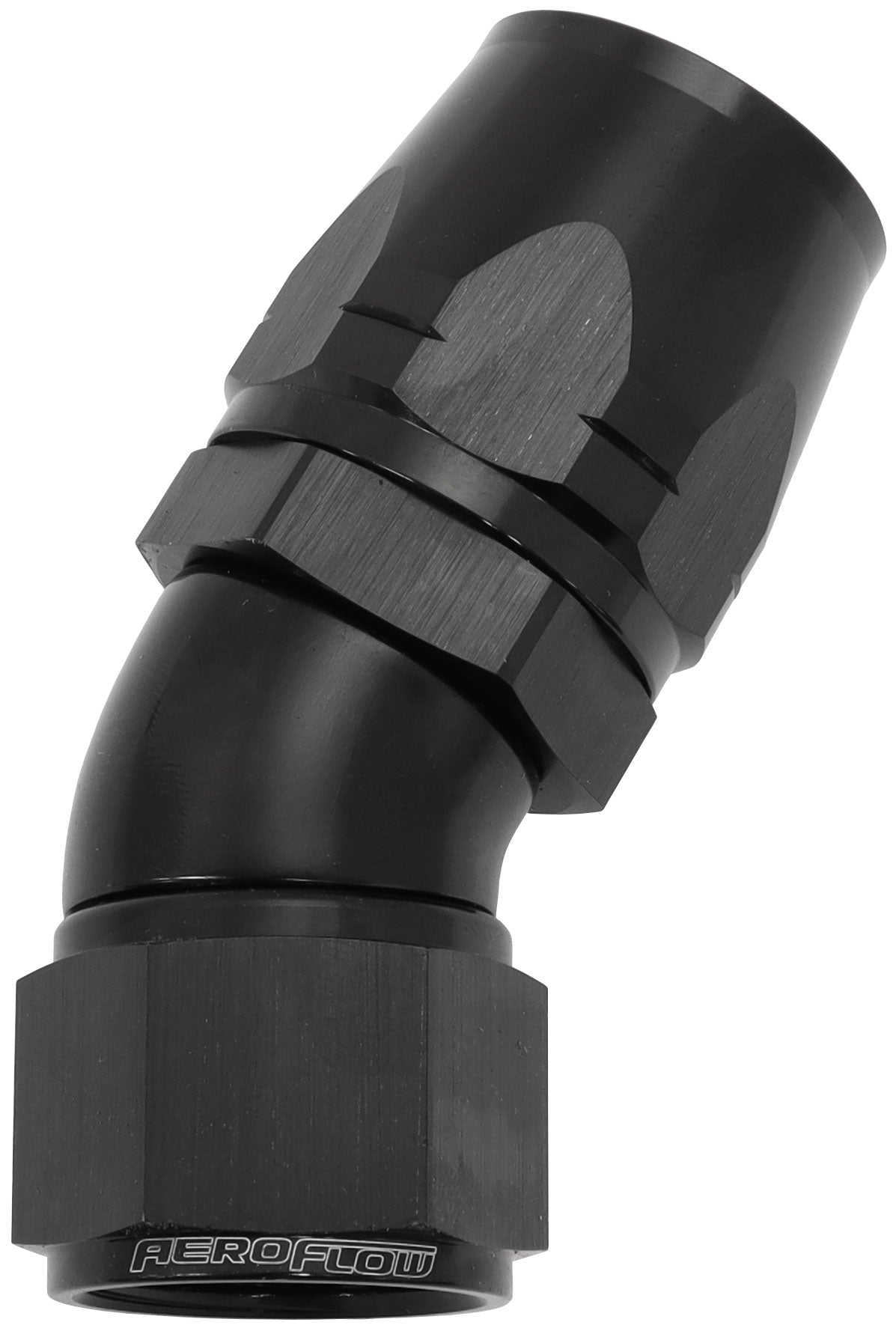 550 Series Cutter Style One Piece Swivel 30° Stepped Hose End -12AN to -16 Hose   Black Finish. Suits 100 & 450 Series Hose