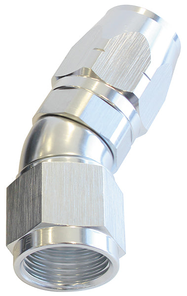 550 Series Cutter One-Piece Full Flow Swivel 30° Hose End -16AN   Silver Finish. Suits 100 & 450 Series Hose