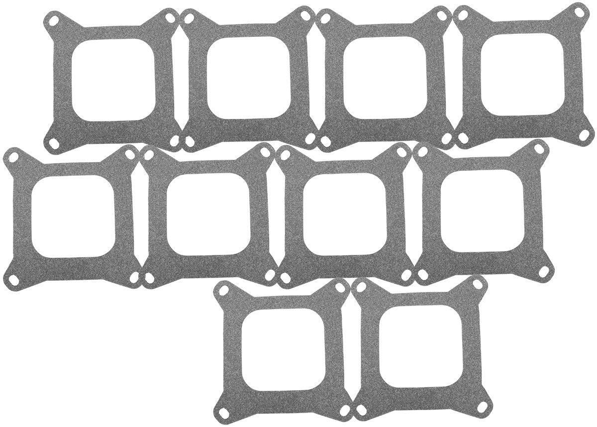 Aeroflow 4150 Square Bore Base Gasket Open Hole Design   1/32" (0.90mm) Thickness, Bulk Ten Pack