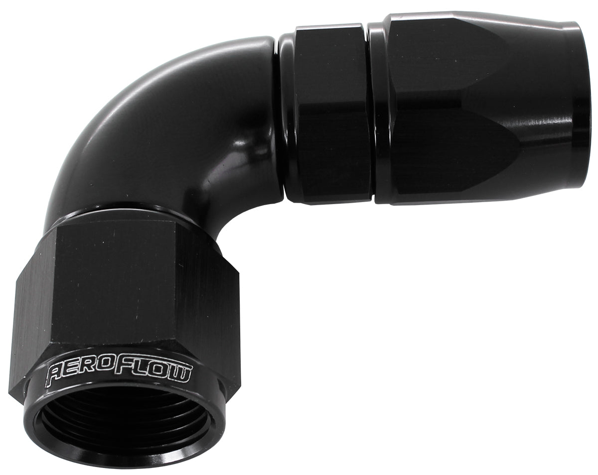 570 Series PTFE 90° Hose End -10AN (25 Pack)  Black Finish. Suits 200 & 250 Series Hose