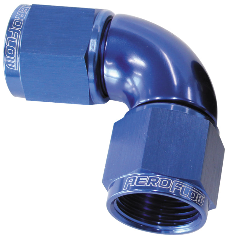 90° Full Flow Female Coupler -20AN   Blue Finish