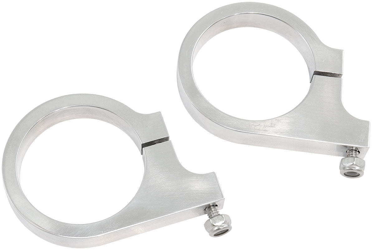 Aeroflow Replacement 2" Billet Mounting Brackets  Suit AF77-1021 Billet Radiator Overflow Tank, Polished Finish