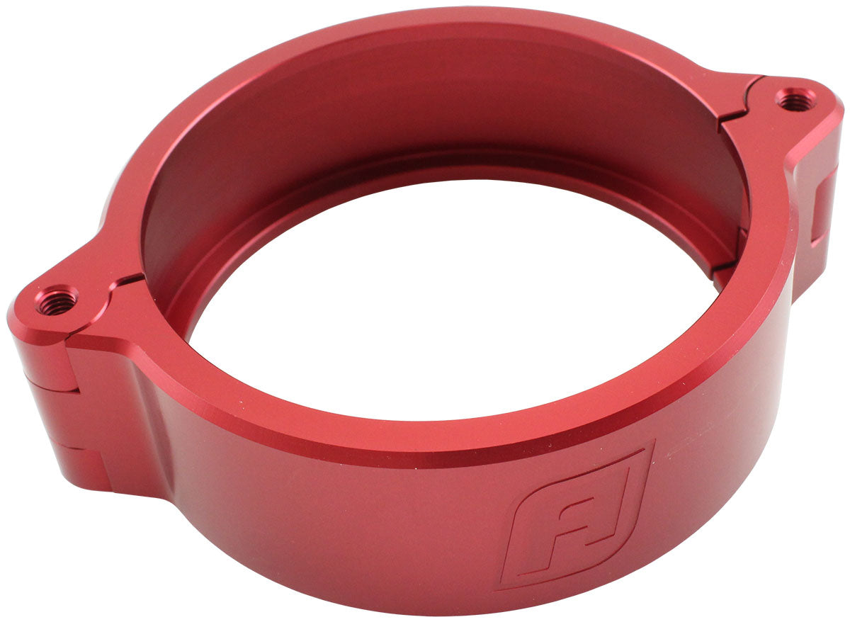 Replacement 2-1/2" Billet IntercoolerClamp - Red Finish     Clamp and Two Bolts Included