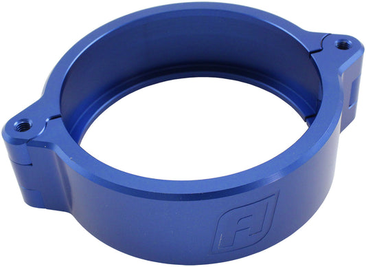 Replacement 3-1/2" Billet IntercoolerClamp - Blue Finish     Clamp and Two Bolts Included