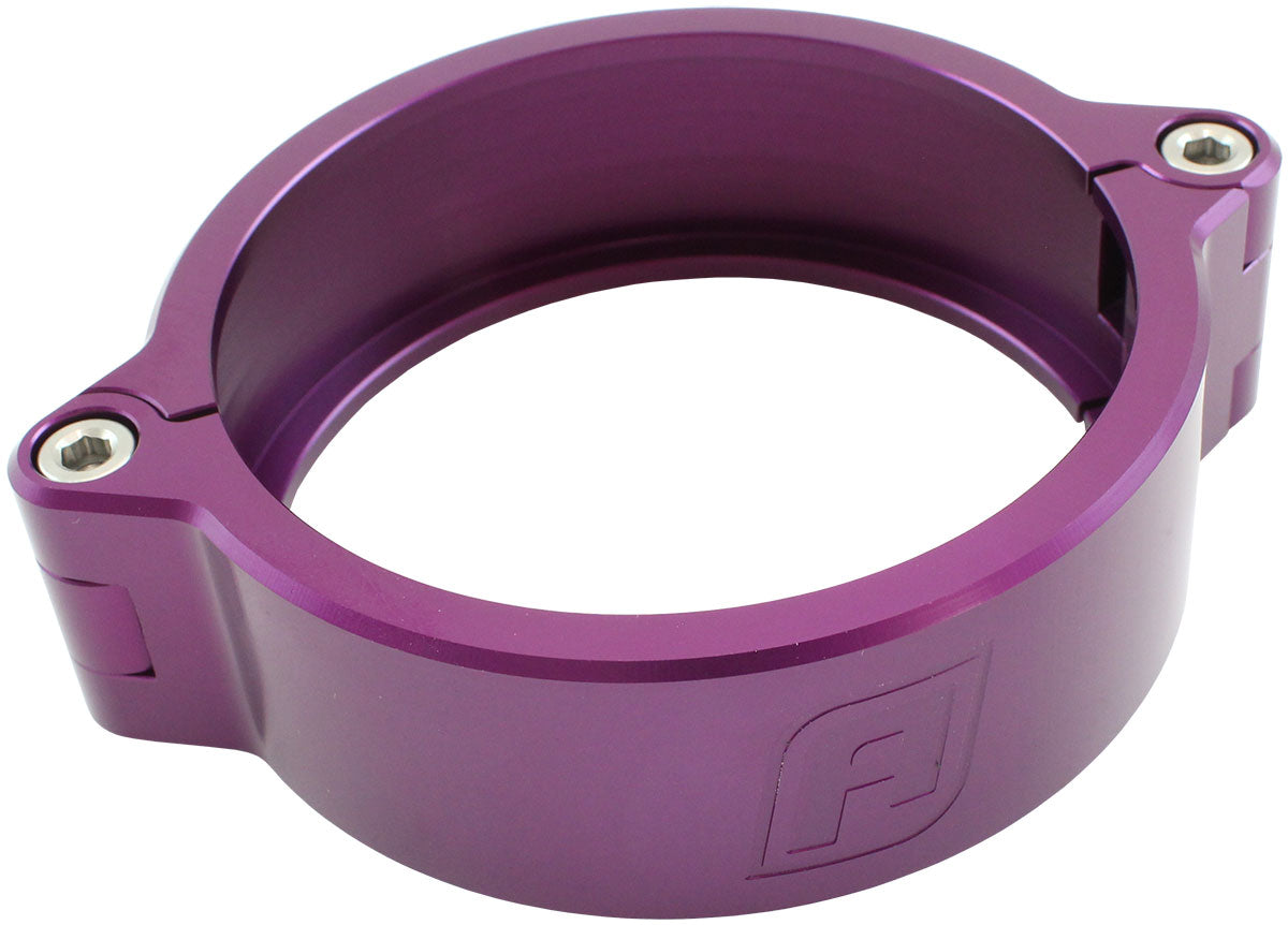 Replacement 3-1/2" Billet IntercoolerClamp - Purple Finish     Clamp and Two Bolts Included