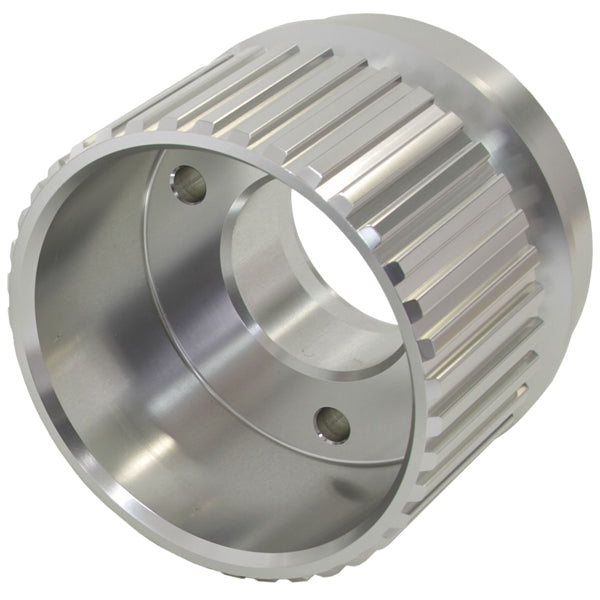 Gilmer Drive Crankshaft Pulley - Silver Finish   Suit SB & BB Chevy with Long Water Pump