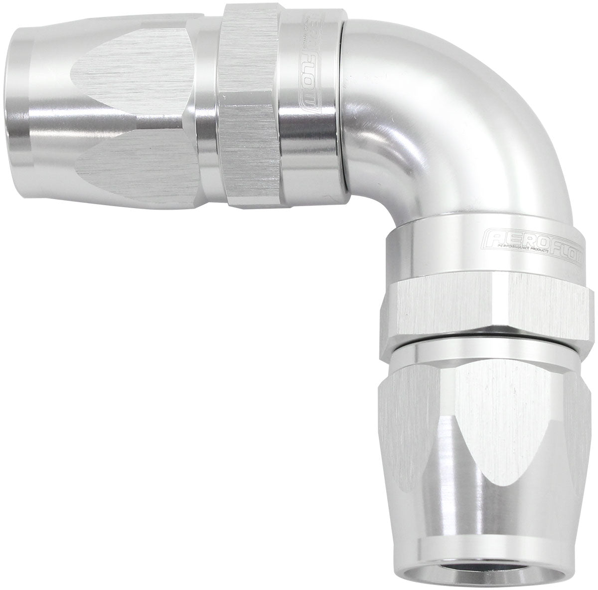 590 Series PTFE 90° Dual Hose Ends -20AN   Silver Finish. Suits 200 & 250 Series Hose