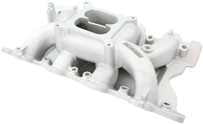 Ford 351 Cleveland Air Gap Dual Plane Intake Manifold, Natural Cast Finish   1500 - 6500 RPM, Square Bore Carburettor Pad, Non-EGR, Suits 2V, 3V and 4V