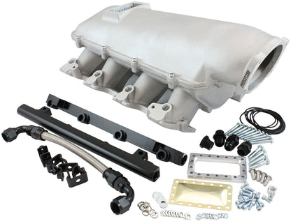 GM LS Cathedral Port Low Rise EFI Modular Intake Manifold, Natural Cast Finish   Suit 102mm/105mm Throttle Body & 14mm Short Injectors