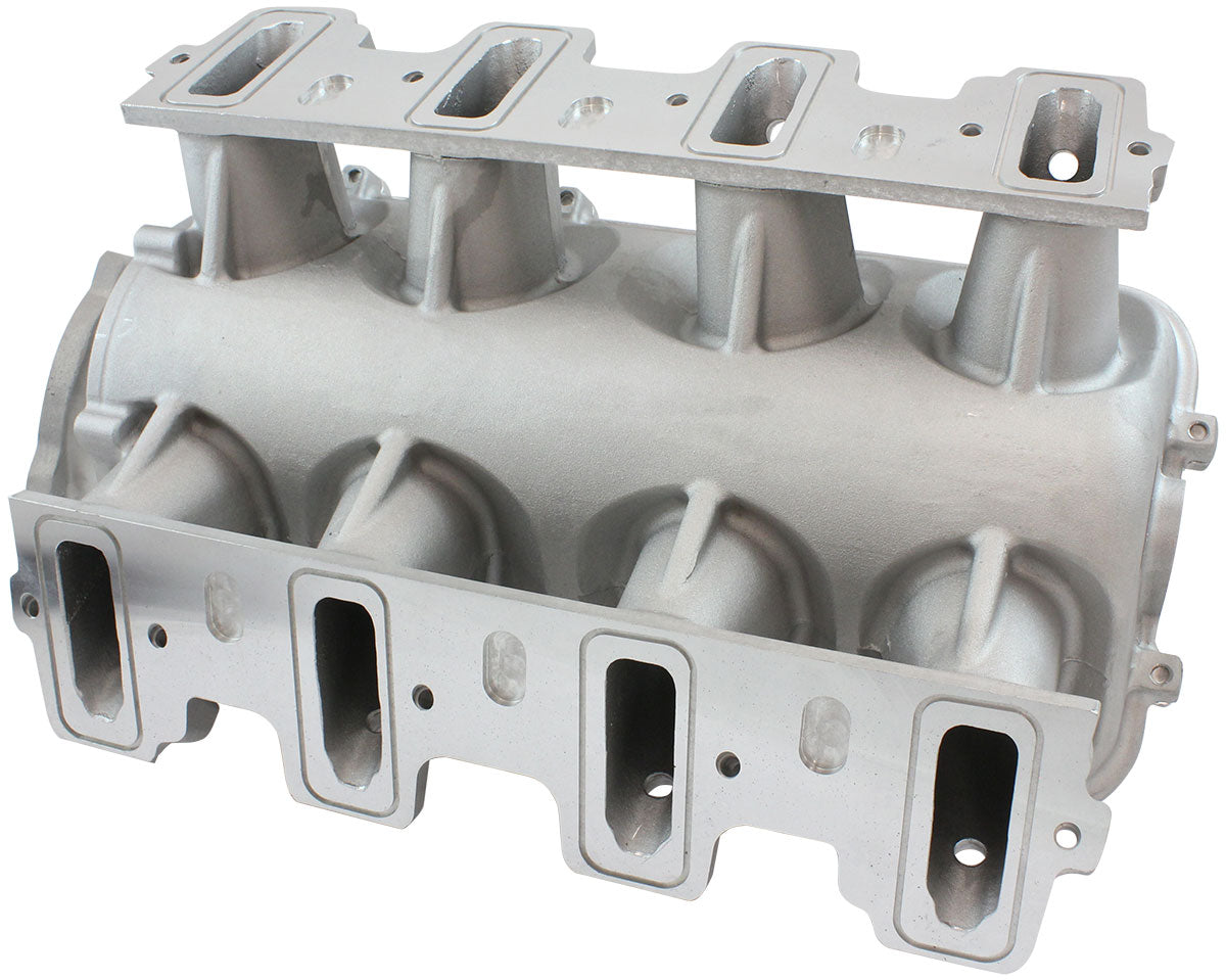 GM LS Cathedral Port Low Rise EFI Modular Intake Manifold, Natural Cast Finish   Suit 102mm/105mm Throttle Body & 14mm Short Injectors