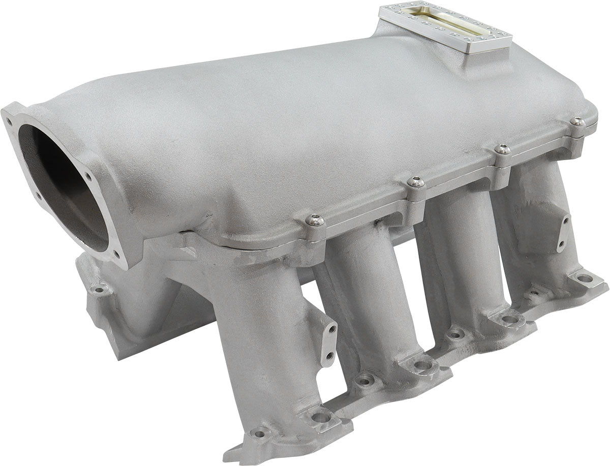 Aeroflow GM LS Cathedral Port Hi Rise EFI Modular Intake Manifold, Natural Cast Finish   Suit 102mm/105mm Throttle Body & 14mm Short & Full Length Injectors