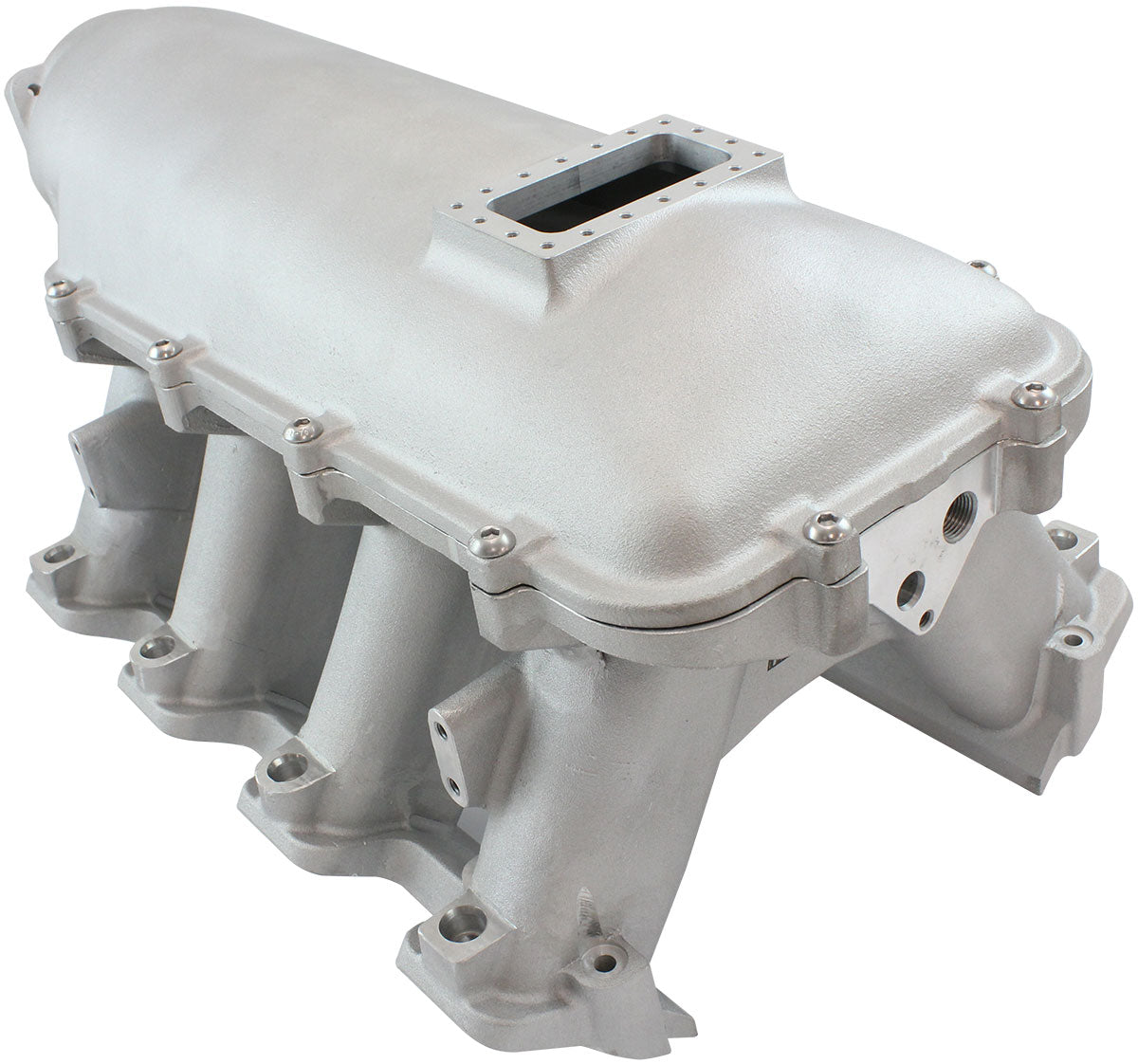 GM LS Rectangle Port Hi Rise EFI Modular Intake Manifold, Natural Cast Finish   Suit 102mm/105mm Throttle Body & 14mm Short Injectors