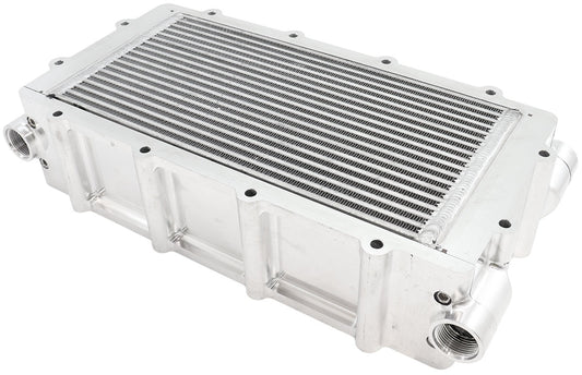 Aeroflow Water to Air Intercooler for Modular Intake Manifold  4-1/4" Tall, Raw CNC Finish