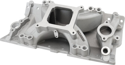SB Chev EFI Air Gap Single Plane Intake Manifold, Natural Cast Finish   2500 - 7500 RPM, Square Bore Carburettor Pad, Non-EGR
