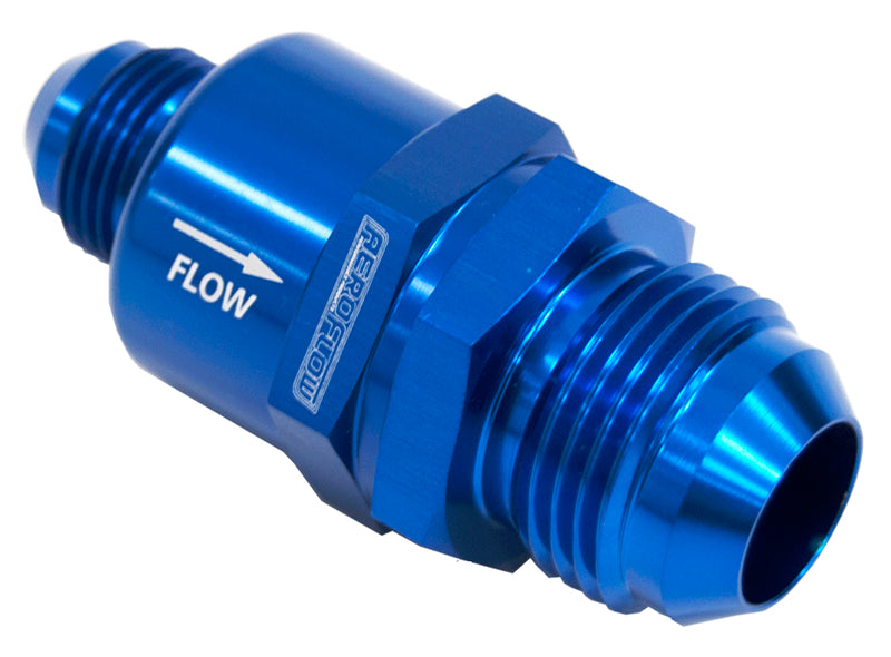 One Way Stepped Check Valve - Blue  -12AN (out) to -8AN (in)