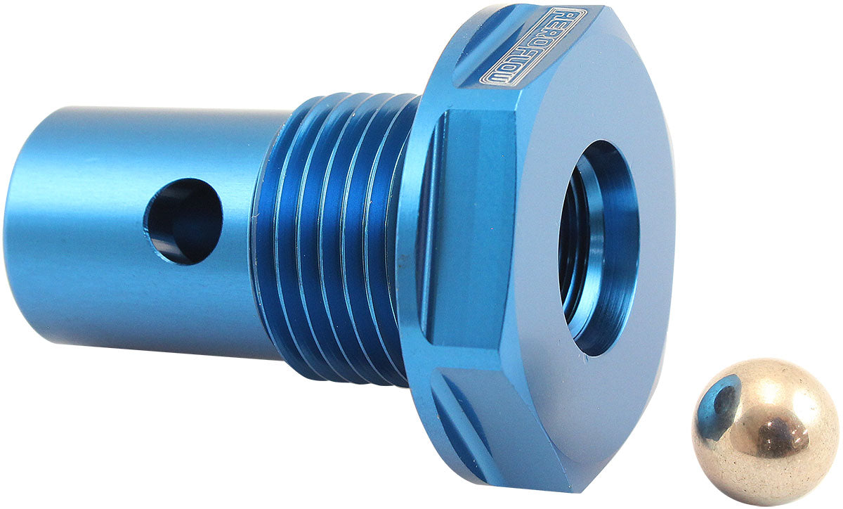 Roll Over Valve -10ORB - Blue Finish  -10 Male ORB to -6 Female ORB