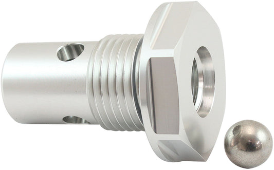 Roll Over Valve -10ORB - Silver Finish  -10 Male ORB to -6 Female ORB