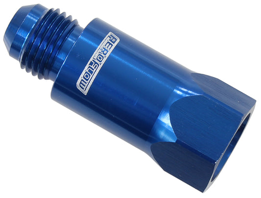 Roll Over Valve -6AN   Blue Finish. -6 Female ORB to -6 Male AN
