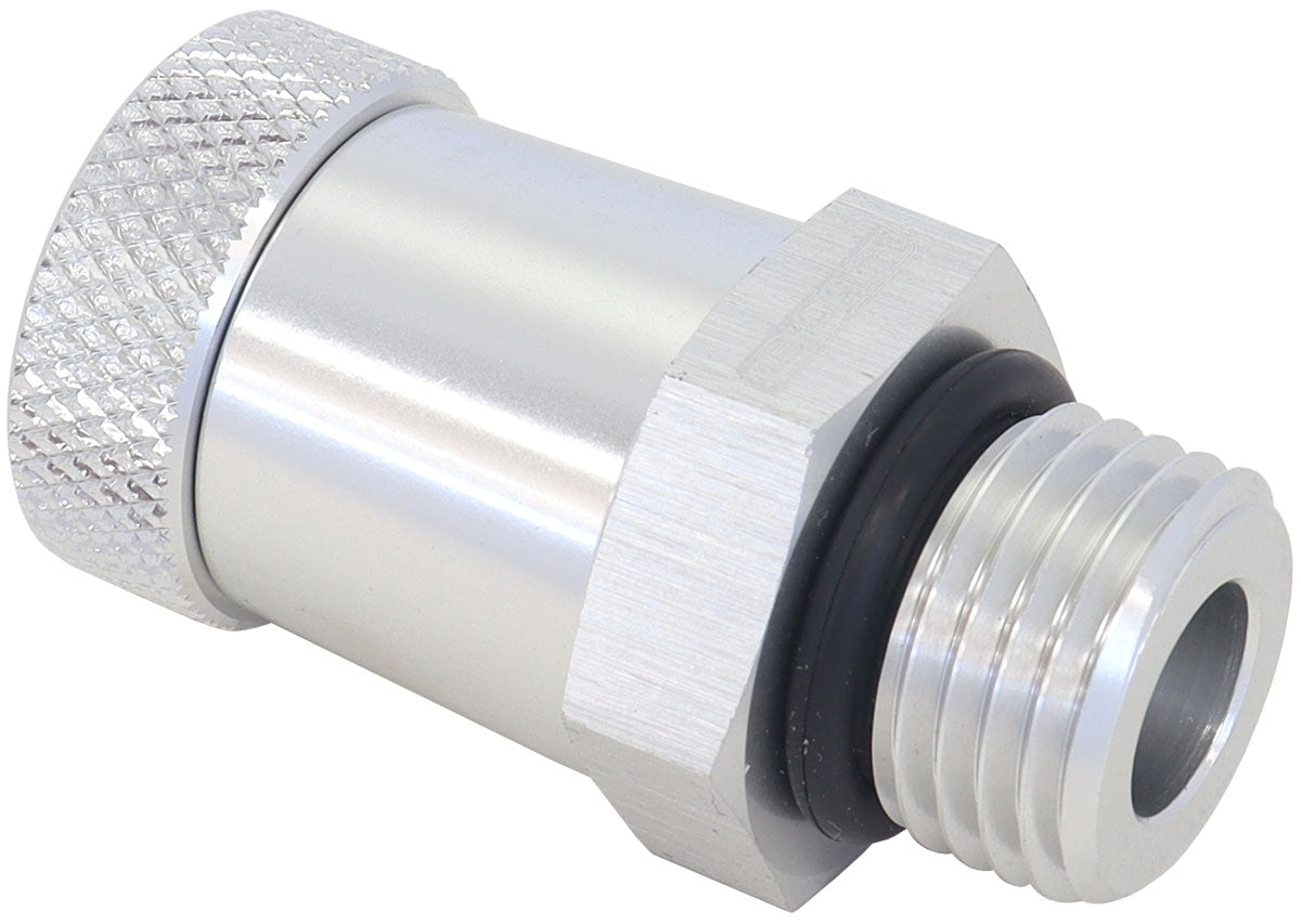 Universal Drain Valve -6 ORB  Silver Finish With 1/8" NPT Female Thread For Remote Draining