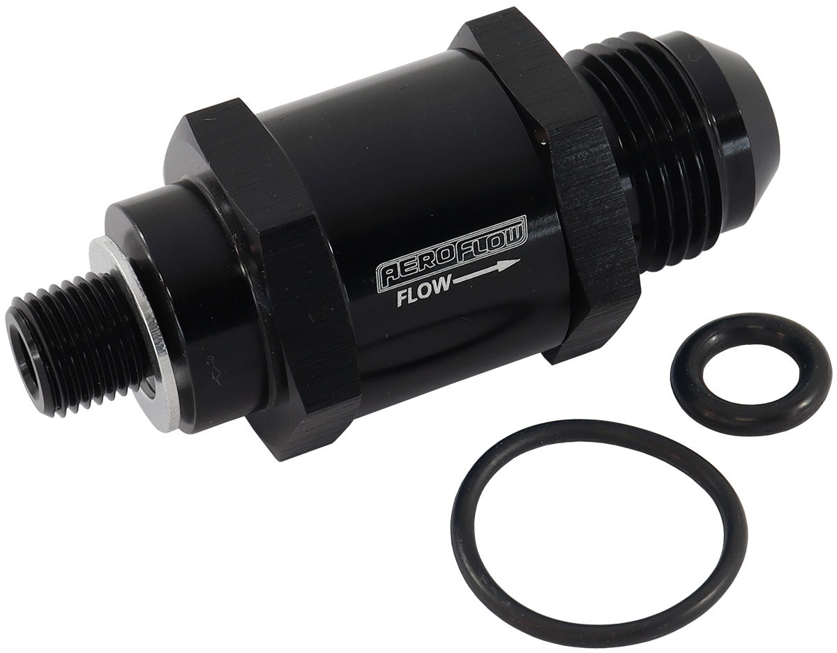 EFI Fuel Pump Check Valve -8AN (M10 x 1.00mm)    Black Finish