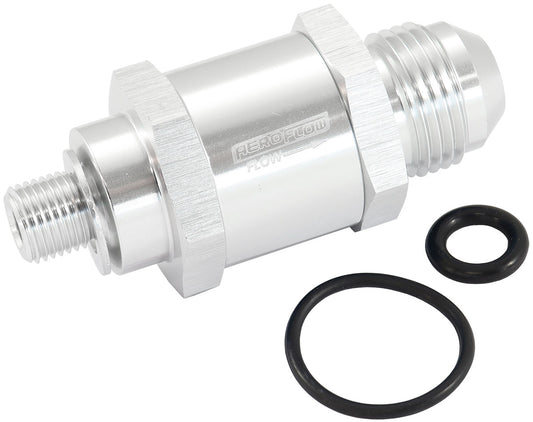 EFI Fuel Pump Check Valve -8AN (M10 x 1.00mm)    Silver Finish