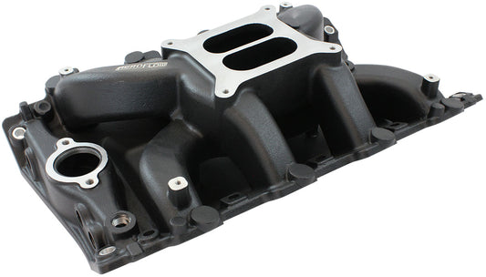 Holden 304 Air Gap Dual Plane Intake Manifold, Black Finish   1500 - 6500 RPM, Square Bore Carburettor Pad, Non-EGR
