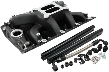 Holden 304 EFI Air Gap Dual Plane Intake Manifold, Black Finish   1500 - 6500 RPM, Square Bore Carburettor Pad, Non-EGR