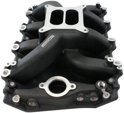 Holden 304 EFI Air Gap Dual Plane Intake Manifold, Black Finish   1500 - 6500 RPM, Square Bore Carburettor Pad, Non-EGR