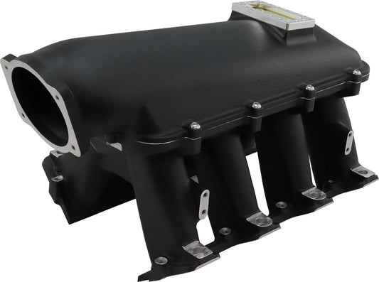 Aeroflow GM LS Cathedral Port Hi Rise EFI Modular Intake Manifold, Black Finish   Suit 102mm/105mm Throttle Body & 14mm Short & Full Length Injectors