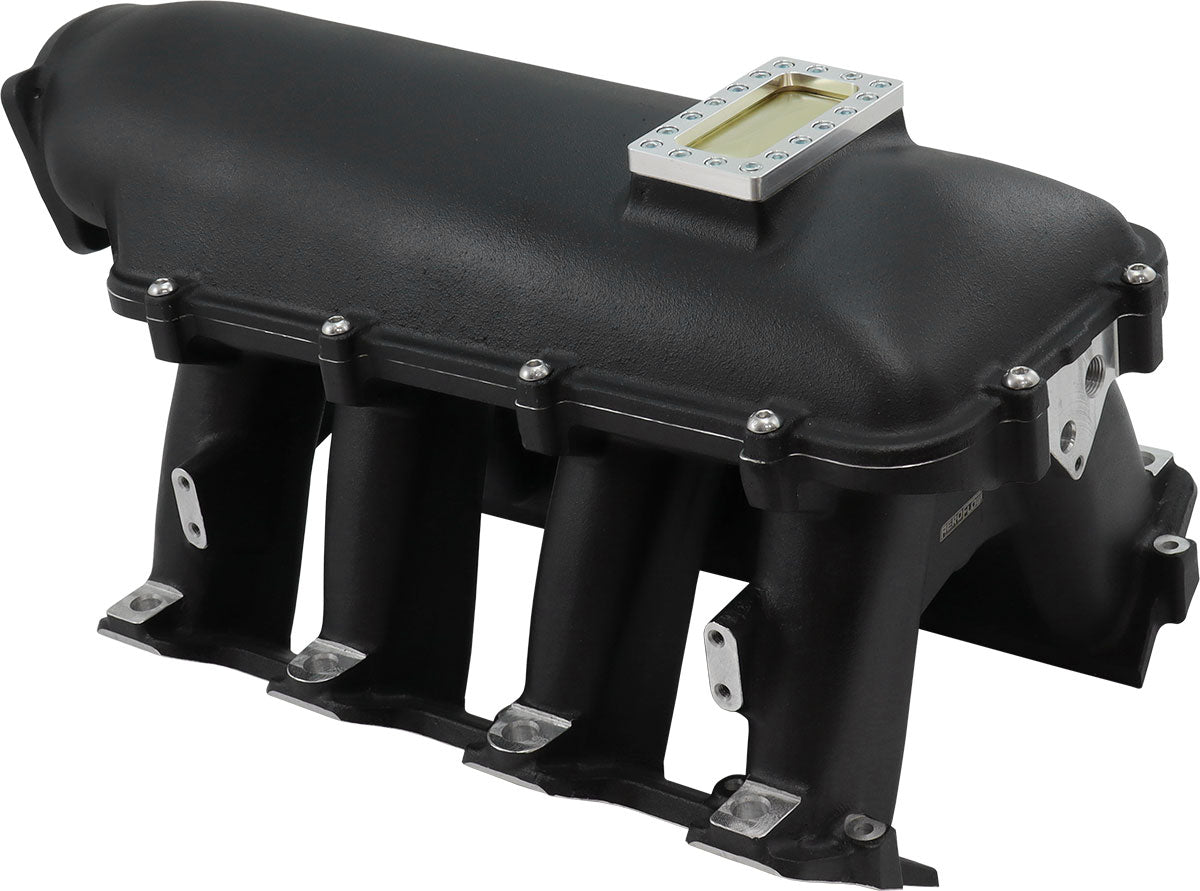 Aeroflow GM LS Cathedral Port Hi Rise EFI Modular Intake Manifold, Black Finish   Suit 102mm/105mm Throttle Body & 14mm Short & Full Length Injectors