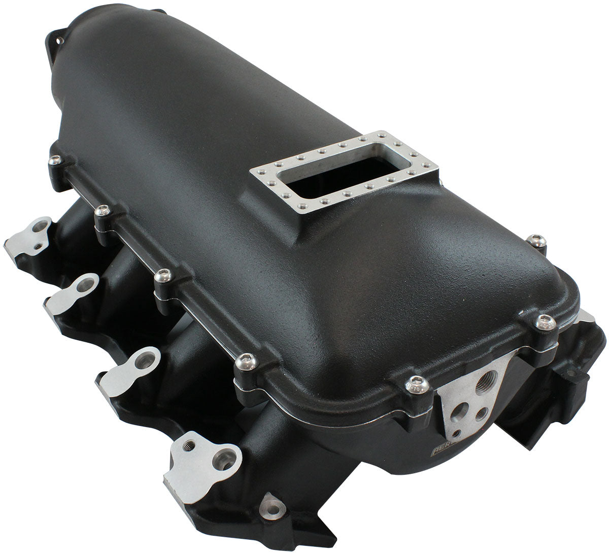 GM LS Rectangle Port Low Rise EFI Modular Intake Manifold, Black Finish   Suit 102mm/105mm Throttle Body & 14mm Short Injectors