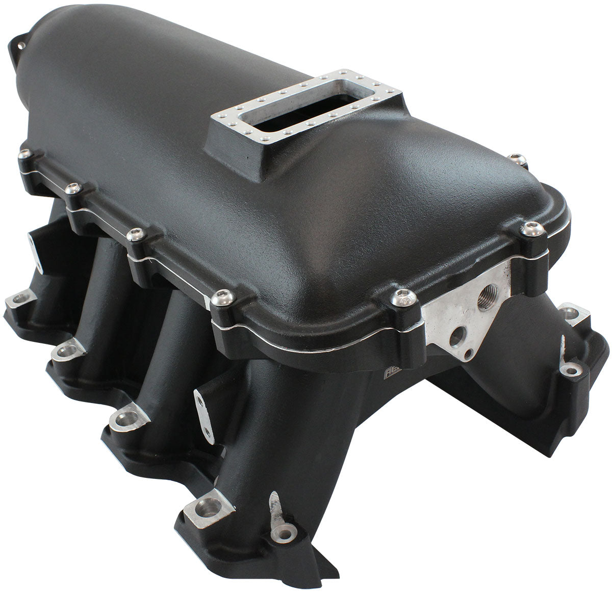 GM LS Rectangle Port Hi Rise EFI Modular Intake Manifold, Black Finish   Suit 102mm/105mm Throttle Body & 14mm Short Injectors