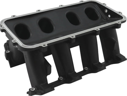 Aeroflow Hi Rise NON-EFI GM LS Cathedral Port Intake Manifold Base, Black Finish   Suit Modular Intake Manifolds
