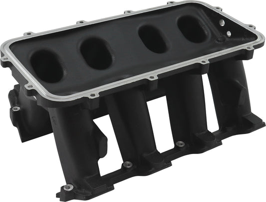 Aeroflow Hi Rise NON-EFI GM LS Cathedral Port Intake Manifold Base, Black Finish   Suit Modular Intake Manifolds
