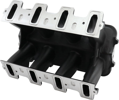 Aeroflow Hi Rise NON-EFI GM LS Cathedral Port Intake Manifold Base, Black Finish   Suit Modular Intake Manifolds